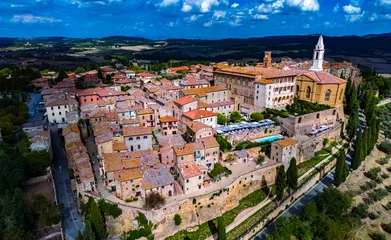 Photo sur Plexiglas Toscane Aerial view of Pienza, Tuscany, Italy