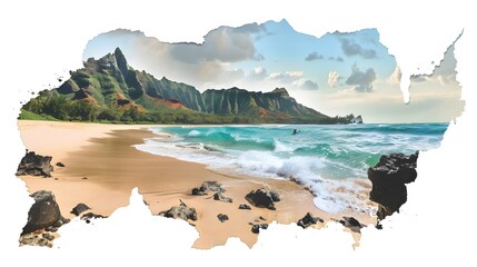Hawaiian Beach Escape - obrazy, fototapety, plakaty