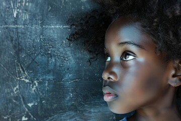 Portrait of a ten-year-old black teenage girl.