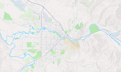 Fototapeta na wymiar Missoula Montana Map, Detailed Map of Missoula Montana