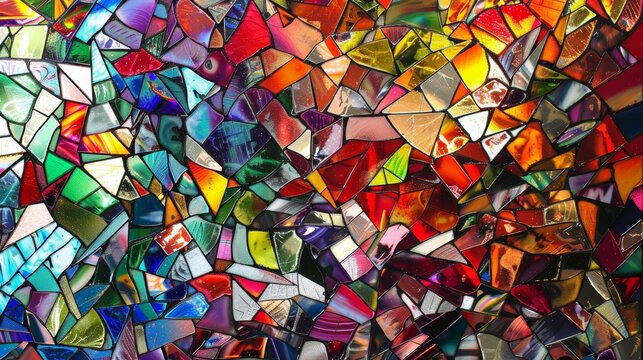 Colorful Stained Glass Mosaic Texture
