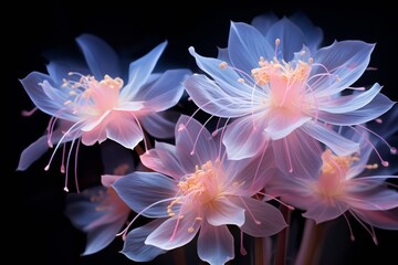 the soft beauty of an Aquilegia flower pattern