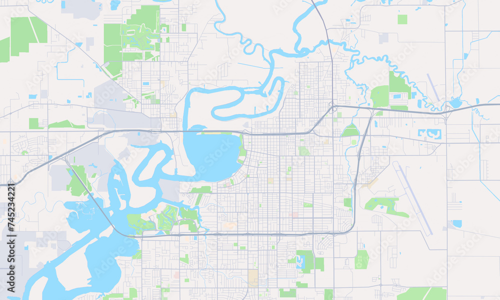 Sticker lake charles louisiana map, detailed map of lake charles louisiana