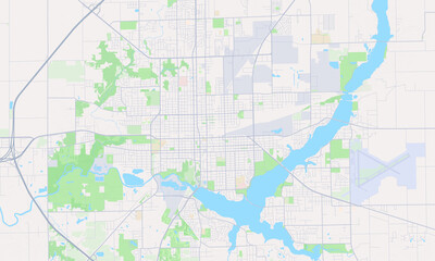 Fototapeta na wymiar Decatur Illinois Map, Detailed Map of Decatur Illinois