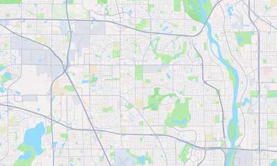 Fototapeta na wymiar Brooklyn Park Minnesota Map, Detailed Map of Brooklyn Park Minnesota