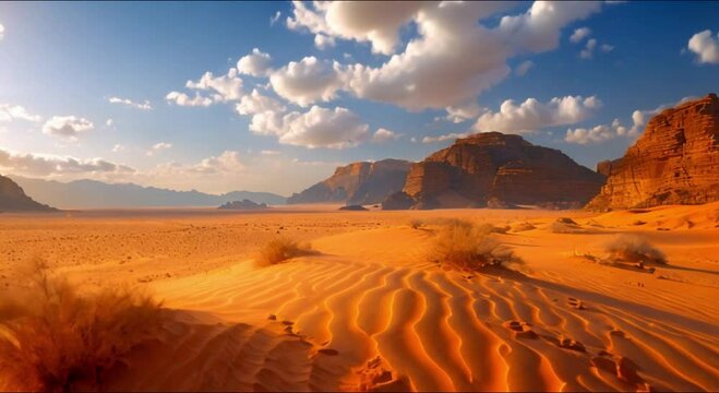 arid desert footage