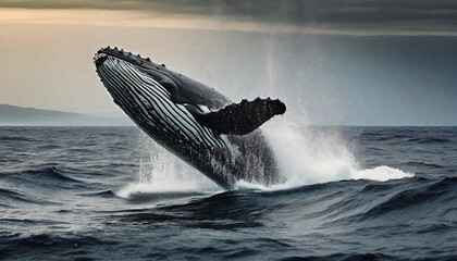 Saut d'une baleine - 745235816