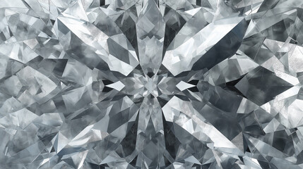 Geometric Origami Diamond Texture in Gray and White Wallpaper Background