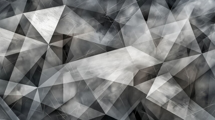Geometric Origami Diamond Texture in Gray and White Wallpaper Background