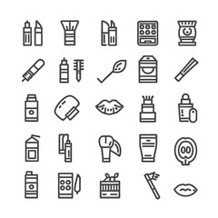 Beauty and Makeup icon vector set