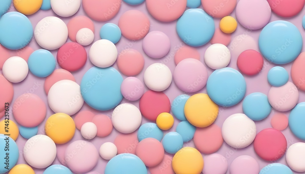 Poster a collection of cheerful 3d characters in pastel hues brings a sense of joy and playfulness. each ch