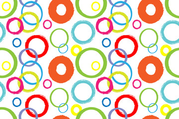 seamless pattern, circles in pink and blue tones, background