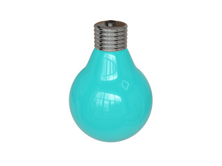 Blue light bulb. 3d render