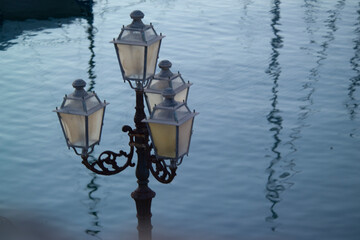 lamp on the sea port at Alghero