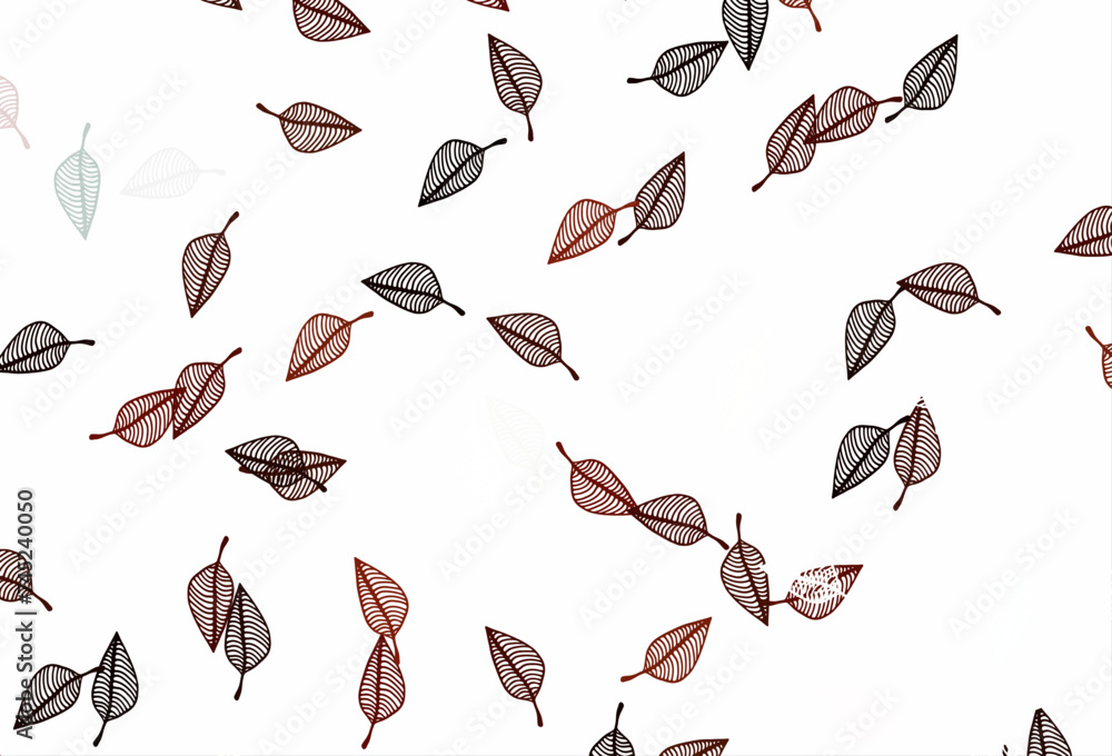 Poster light red vector sketch template.