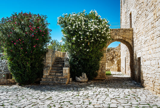 Medieval farmhouse of Balsignano at the archaeological area of Balsignano (10th century), Modugno town, Bari province, Puglia region in souther Italy
