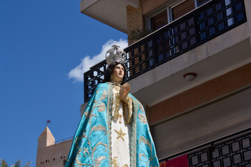 Virgin of the Resurrection Easter Sunday after the Glorious meeting in Torrent, Valencia (Spain)