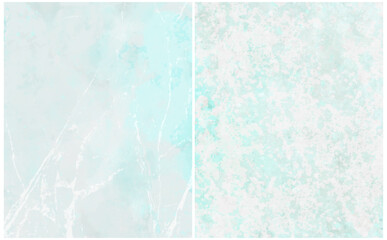 Trendy Marble Background. Abstract Painted Vector Layouts. Background with Irregular Brush Strokes. Ice Blue and Dusty Gray Marble and Granite Texture Made of Light Blue, Gray and Beige Stains. RGB.