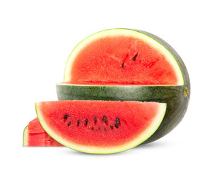 watermelon isolated on white background, clipping path, full depth of field