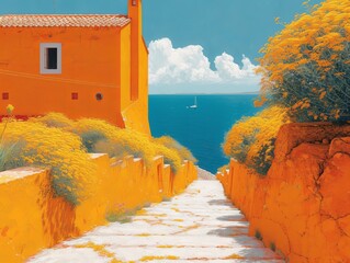 rue d'atlantique, dutch landscape, yellow and white, didier barra, endurance art