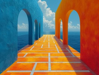 rue d'atlantique, dutch landscape, yellow and white, didier barra, endurance art