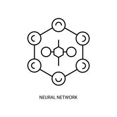 neural network concept line icon. Simple element illustration.neural network concept outline symbol design.