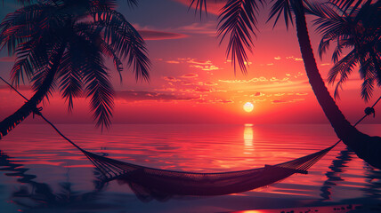 A beach wallpaper capturing the warm, cozy tones of sunset.
