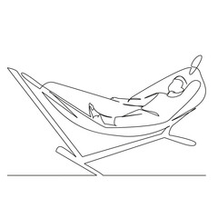 man in a hammock