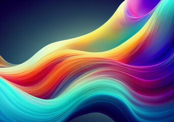 Abstract Waves using bright colors