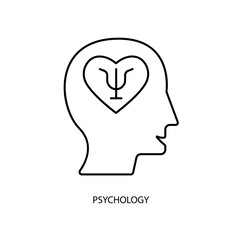 psychology concept line icon. Simple element illustration.psychology concept outline symbol design.