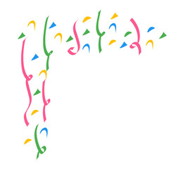confetti party corner decoration