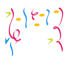 confetti party corner decoration