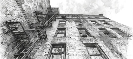 Fototapeta premium Architecture drawing banner background for design