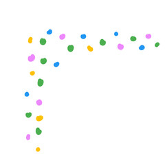 confetti party corner decoration