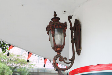 Classic Retro Outdoor Wall Light Lantern on the wall