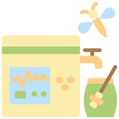 bee hive flat style icons