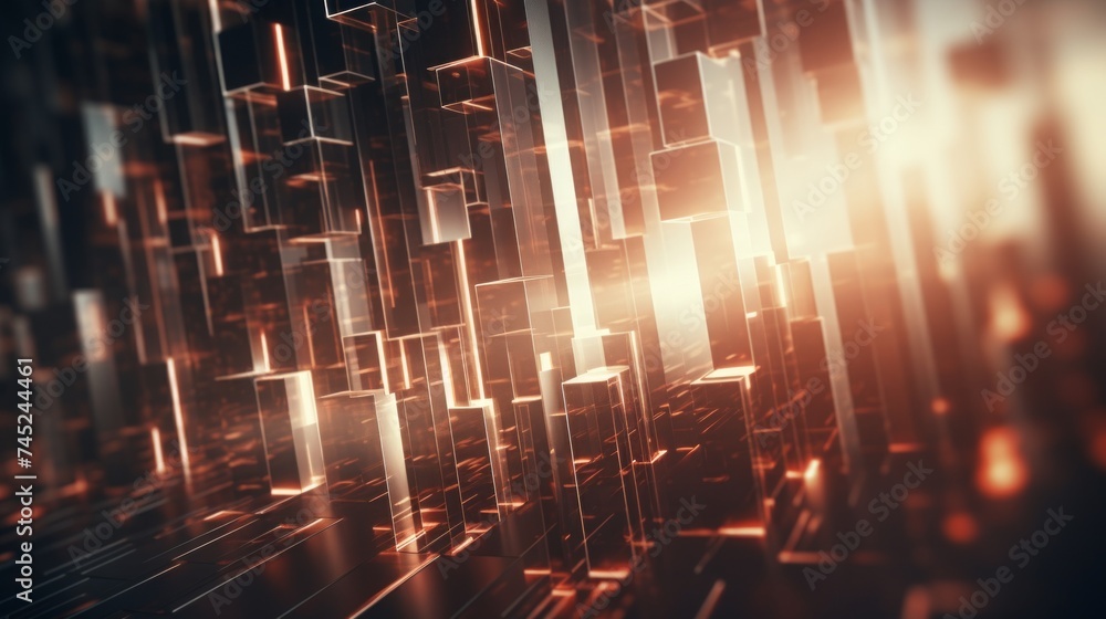 Poster Generative AI Parallel lines and sharp angles intersecting to form a modern and abstract design.