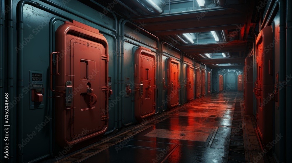 Poster generative ai passage of storage spaces