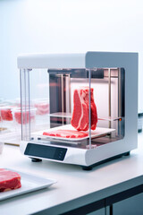 Animal-free production of meat inside the laboratory