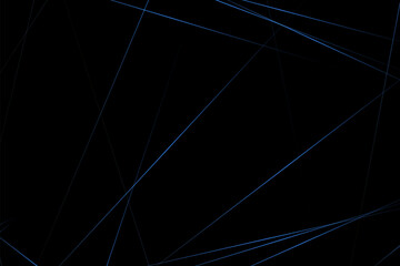 Abstract black with blue lines, triangles background modern design. Vector illustration EPS 10.