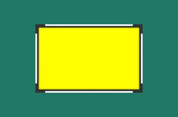 Yellow color writing board to be used for education purpose isolated on a greenish background 