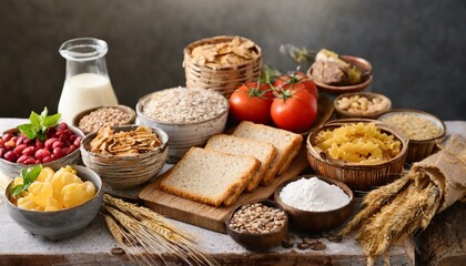 Obraz na płótnie Canvas Selection of gluten-free foods