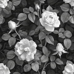 dark roses, rose flower ai generated
