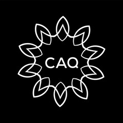 CAQ Letter logo design template vector. CAQ Business abstract connection vector logo. CAQ icon circle logotype.
