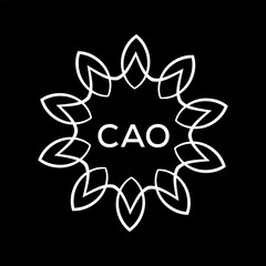 CAO Letter logo design template vector. CAO Business abstract connection vector logo. CAO icon circle logotype.
