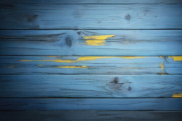 bllue and yellow and bright and dirty wood wall wooden plank board texture background
