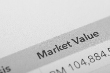 Market value is usually used to describe how much an asset or company is worth in a financial market.