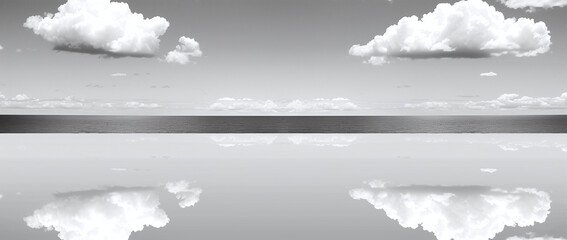 clouds in the sky, reflection, duality 