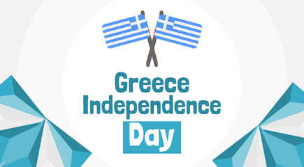 Greece Independence Day Celebration banner vector illustration