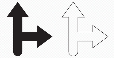 Arrow, two way direction icon. Vector illustration, flat design